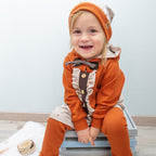 Leggings Waffeljersey Rostorange - Gr. 98