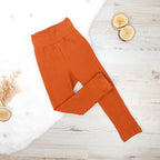 Leggings Waffeljersey Rostorange - Gr. 98