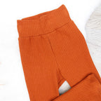 Leggings Waffeljersey Rostorange - Gr. 98