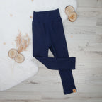 Leggings Waffeljersey Dunkelblau - Gr. 104