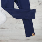 Leggings Waffeljersey Dunkelblau - Gr. 104