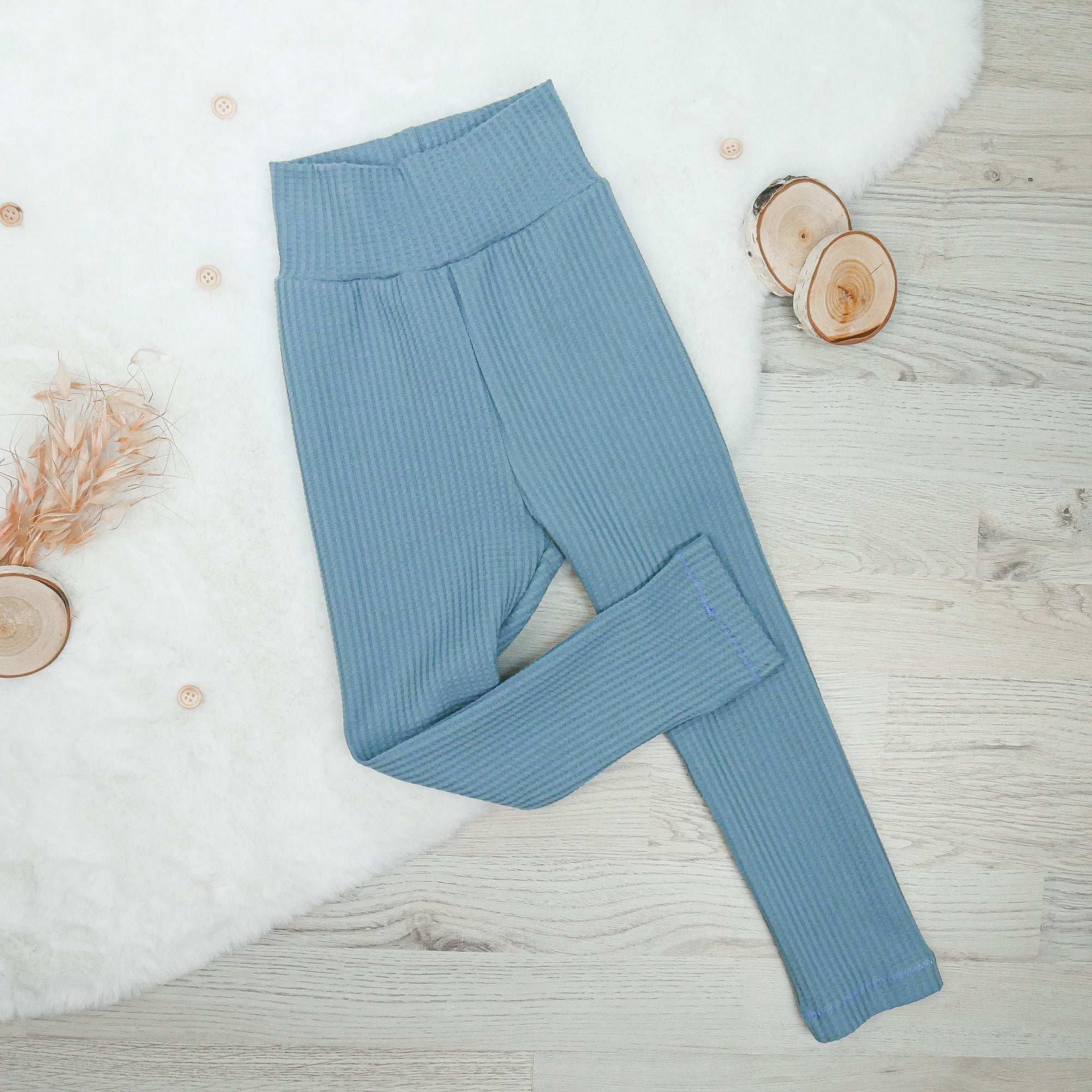 Leggings Waffeljersey Hellblau - Gr. 104
