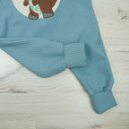 Latzhose mit Dino Stickerei - Gr. 80