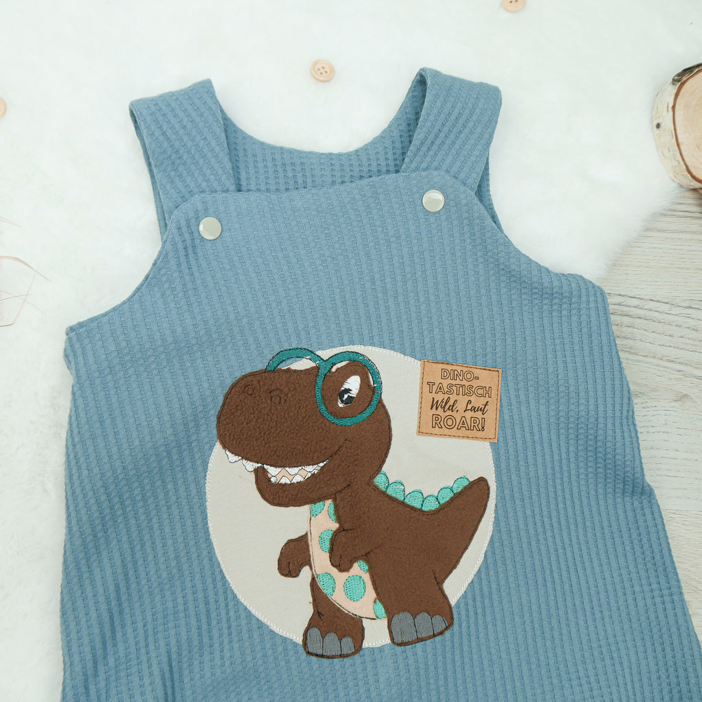 Latzhose mit Dino Stickerei - Gr. 80