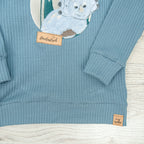Langarmshirt mit Dino Stickerei - Gr. 104