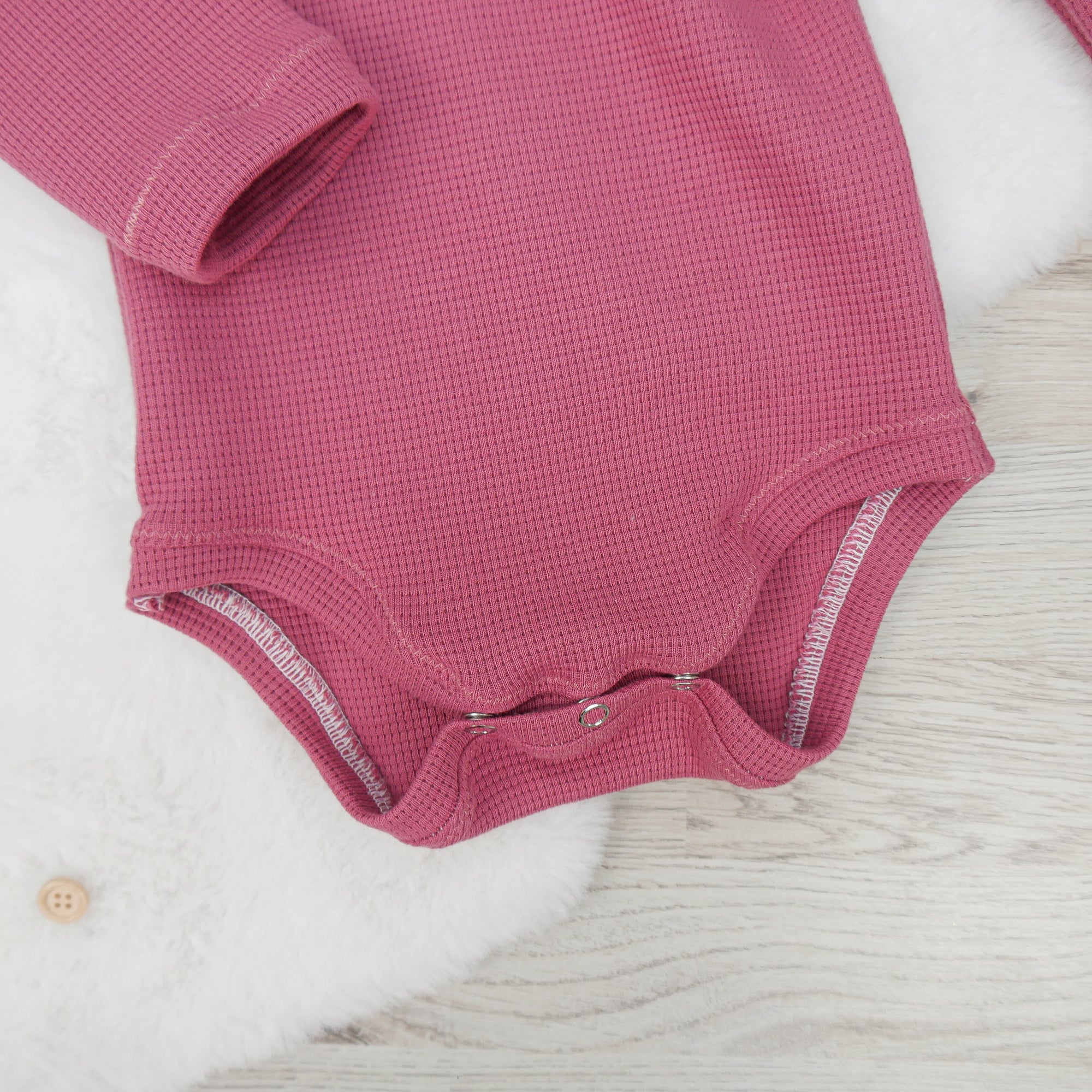Body Waffeljersey Altrosa - Gr. 74