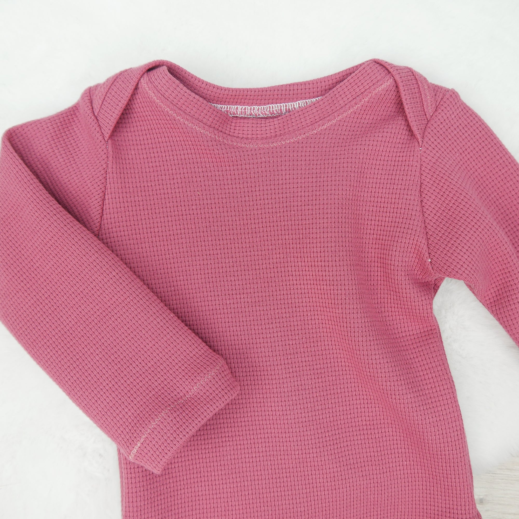 Body Waffeljersey Altrosa - Gr. 74