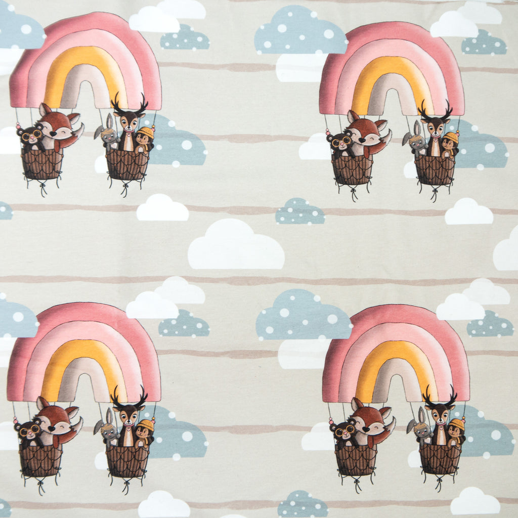 BIO French Terry - Regenbogen Reise
