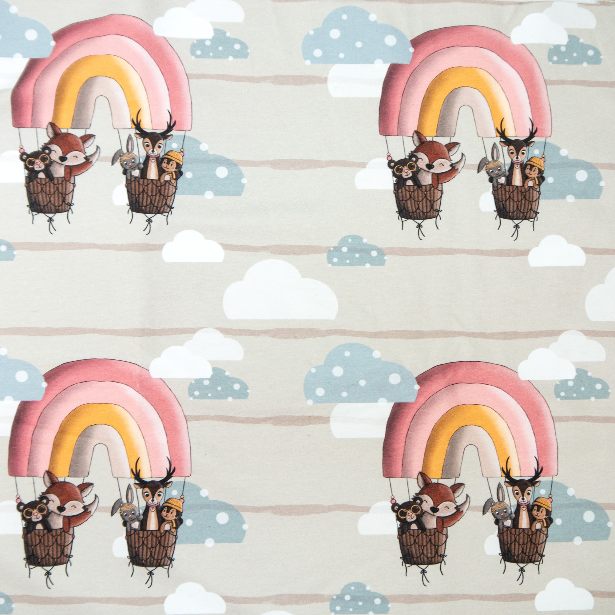 BIO French Terry - Regenbogen Reise