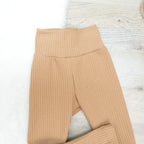 Leggings Waffeljersey Beige