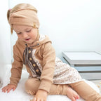 Leggings Waffeljersey Beige