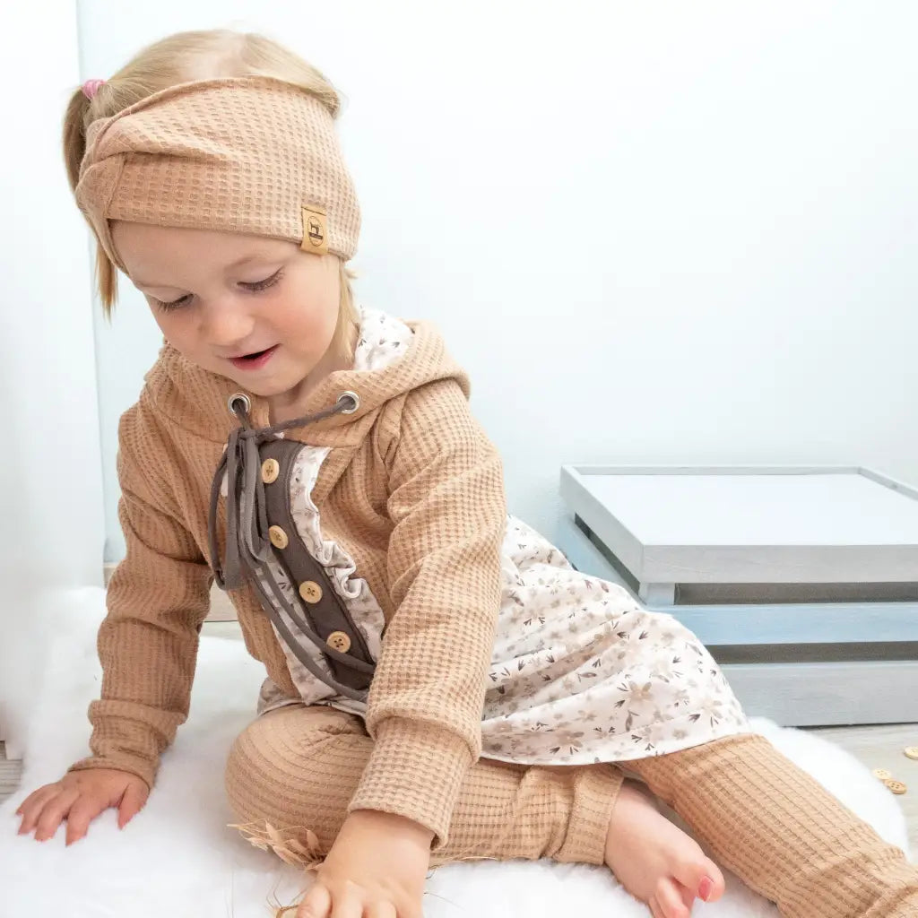 Leggings Waffeljersey Beige