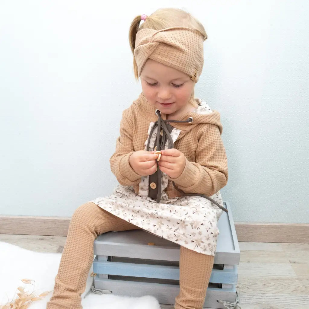 Leggings Waffeljersey Beige