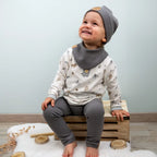 Leggings Waffeljersey Grau