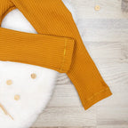 Leggings Waffeljersey Ocker