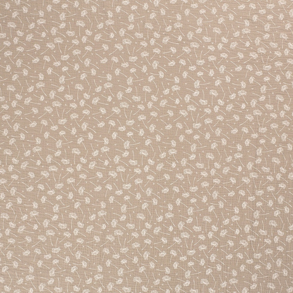 Musselin Beige - Pusteblumen