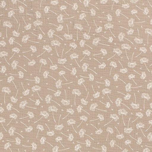 Musselin Beige - Pusteblumen