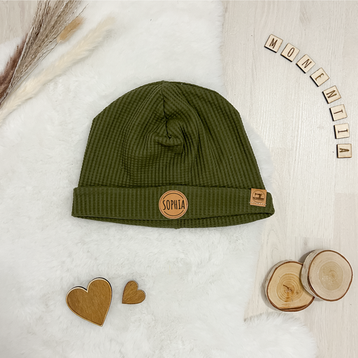 Beanie Khaki - mit Wunschname